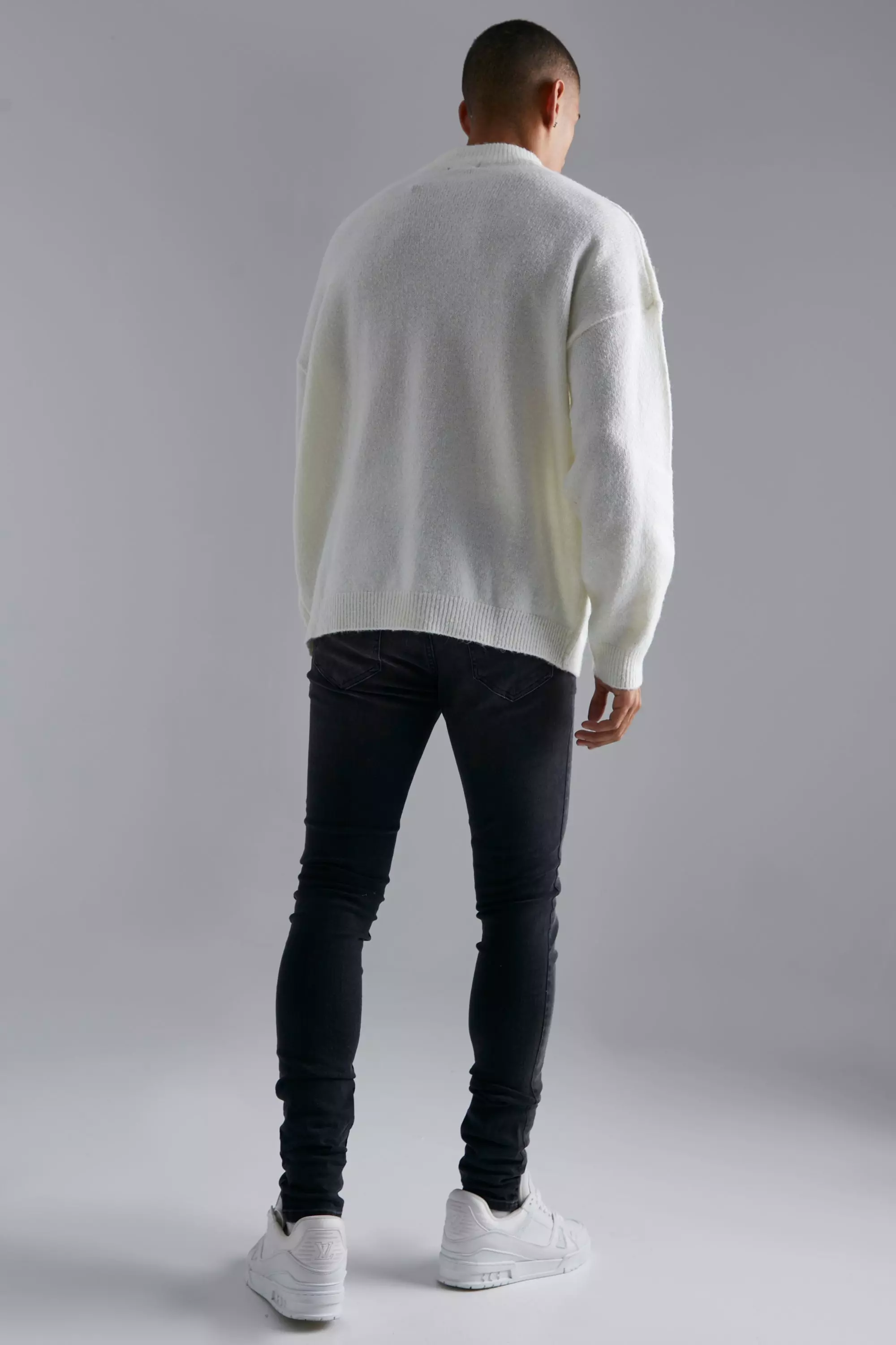 Skinny Stretch Stacked Jeans boohooMAN USA